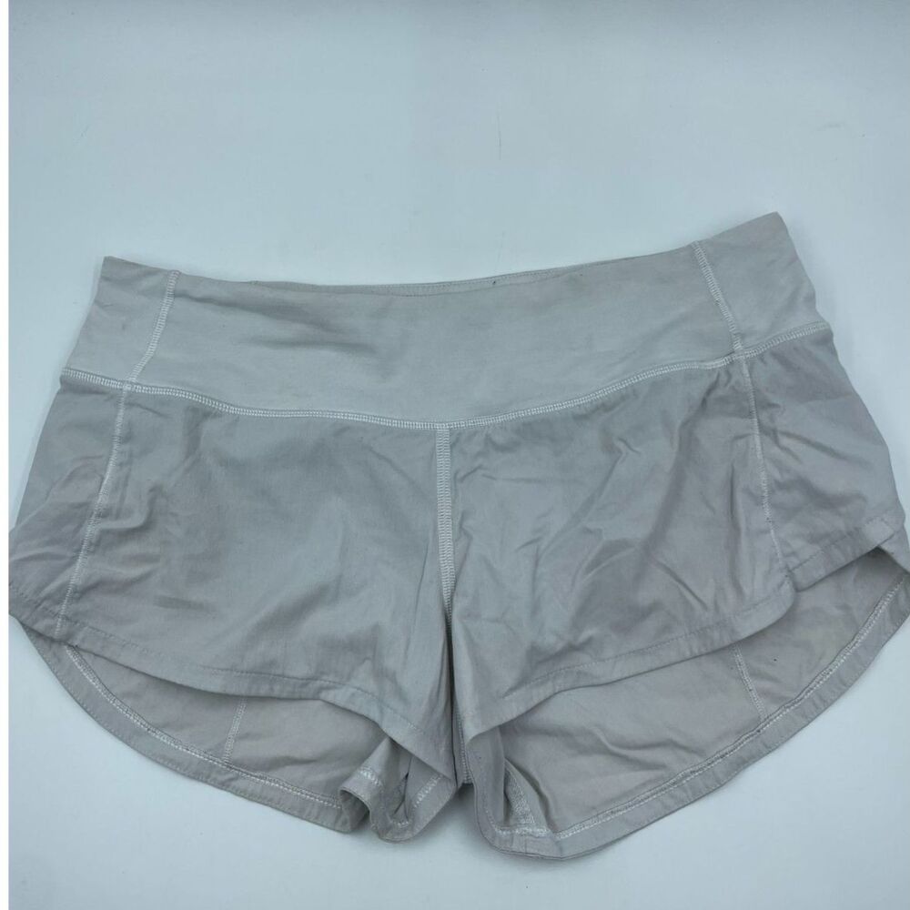 Lululemon Speed Up Low-Rise Running Shorts Gray Heathered Size 4 (No Size Tag)